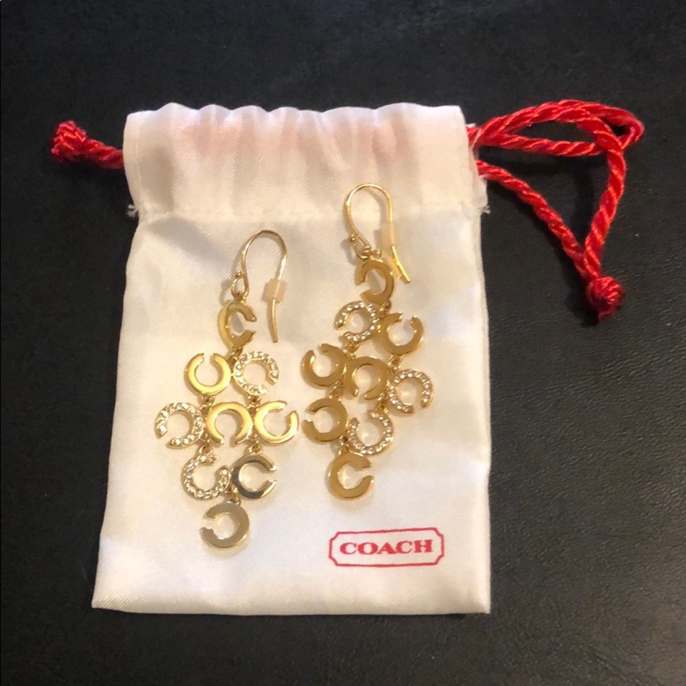 OP ART CHANDELIER EARRINGS (COACH F96916)